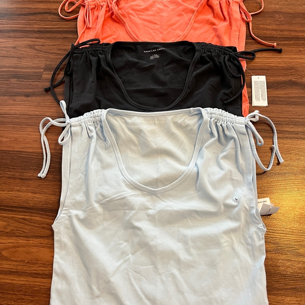 Three American Eagle Crop Tops
